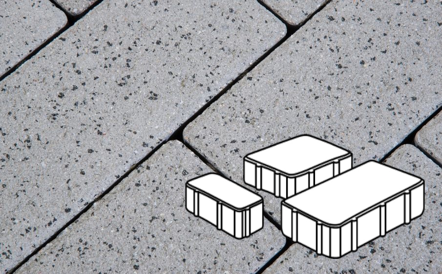 Плитка тротуарная Готика Granite FERRO, Новый Город В.2.Псм.8, Белла Уайт 260/160/100*160*80 мм