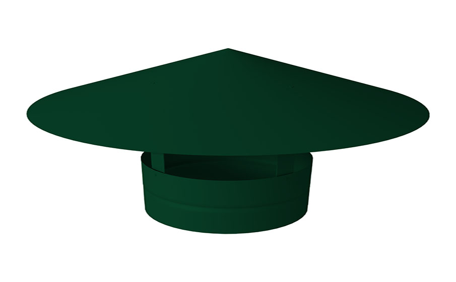 Дымник на трубу Grand Line круглый D 220 мм Drap RAL 6005