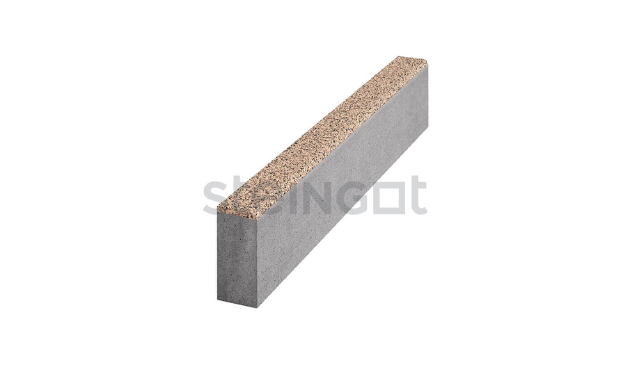 Тротуарный бордюр садовый Steingot Premium, дробеструйная обработка, цвет Caramello, 1000*200*80 мм