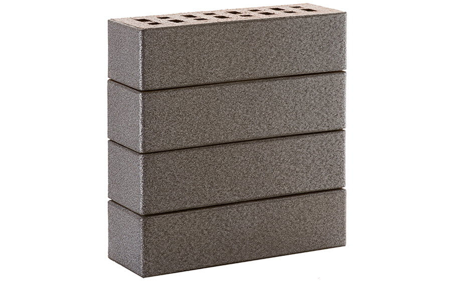 Кирпич клинкерный ЛСР Эльфюс серебристый гладкий, 250*85*65 мм