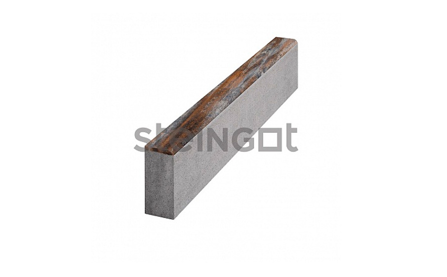 Тротуарный бордюр садовый Steingot Color Mix, цвет Штайн Бронз, 1000*200*80 мм