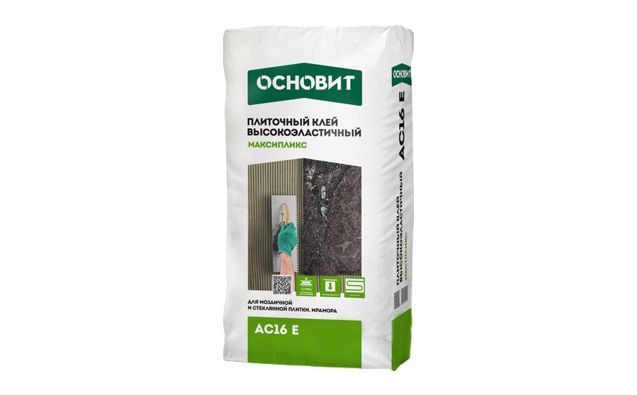 Плиточный клей беспылевой высокоэластичный Основит Максипликс АС16 LE S2, 12,5 кг