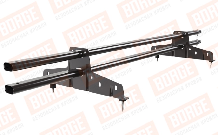 Снегозадержатель трубчатый Borge для кровли из металлочерепицы, профнастила, материалов на основе битума оцинкованный RR 32, 1,5 м