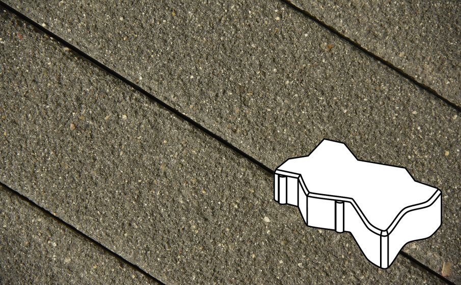 Плитка тротуарная Готика Premium Bronze, Зигзаг/Волна Б.2.Ф.6, №25, 225*112,5*60 мм