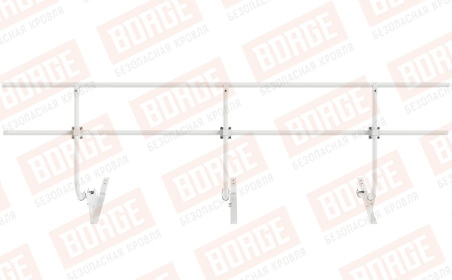Кровельное ограждение Borge для черепичной кровли оцинкованное RAL 9003, 300*90 см