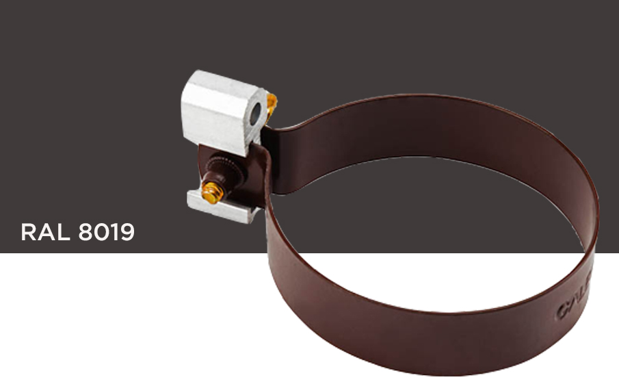 Хомут для трубы Galeco для системы STAL RAL 8019