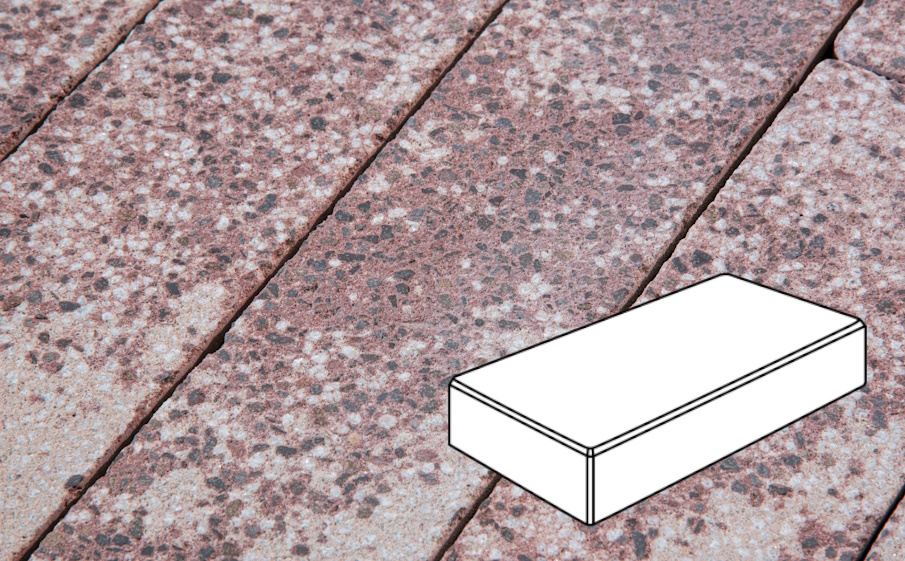 Плитка тротуарная Готика Granite FINERRO, Картано В.3.П.8, Сансет 300*150*80 мм