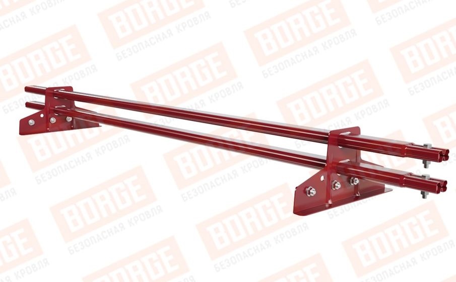 Снегозадержатель трубчатый Borge для фальцевой кровли оцинкованный RAL 3003, 1,5 м