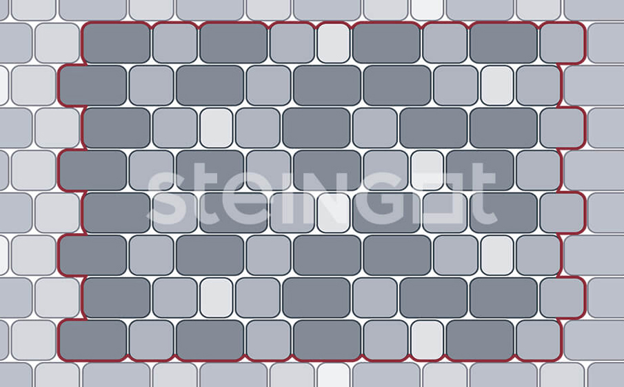 Плитка тротуарная Steingot Моноцвет, Классика, серый, комплект 3 шт, толщина 60 мм