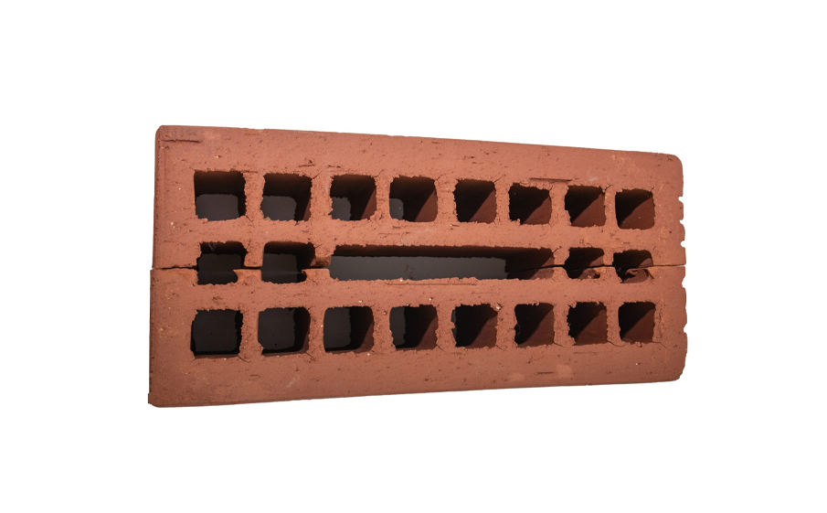 Кирпич облицовочный Губский КЗ с надрезом, гладкий, гранатовый, 250*120*65 мм