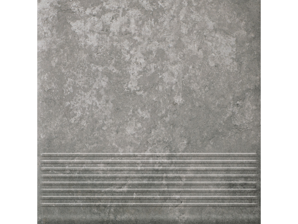 Клинкерная ступень с насечками Paradyz Arteon, Grys, 300*300*8,5 мм