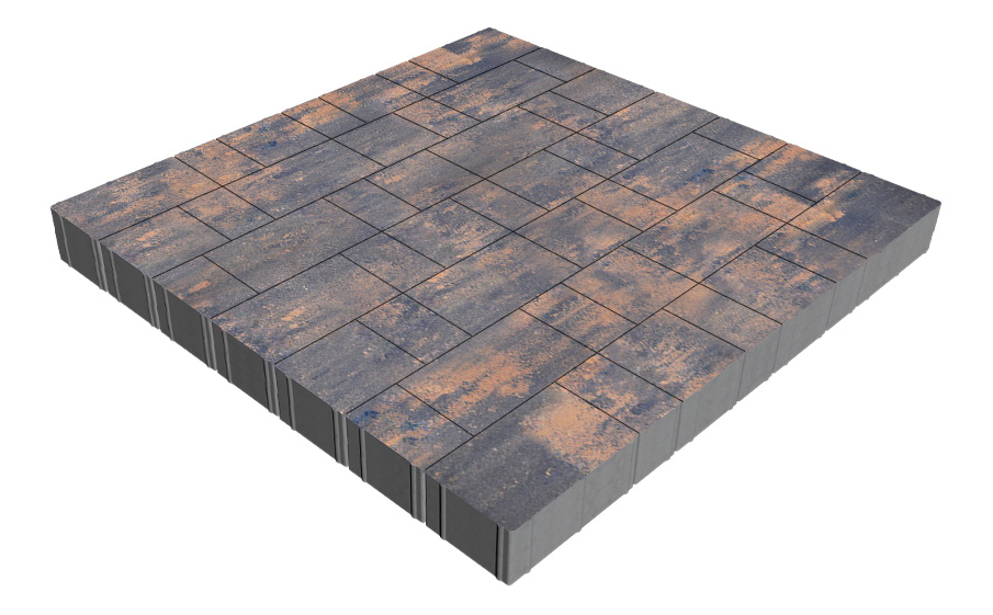 Плитка тротуарная SteinRus Новый город Рид В.8.Псм.8, гладкая, толщина 80 мм, Айвори