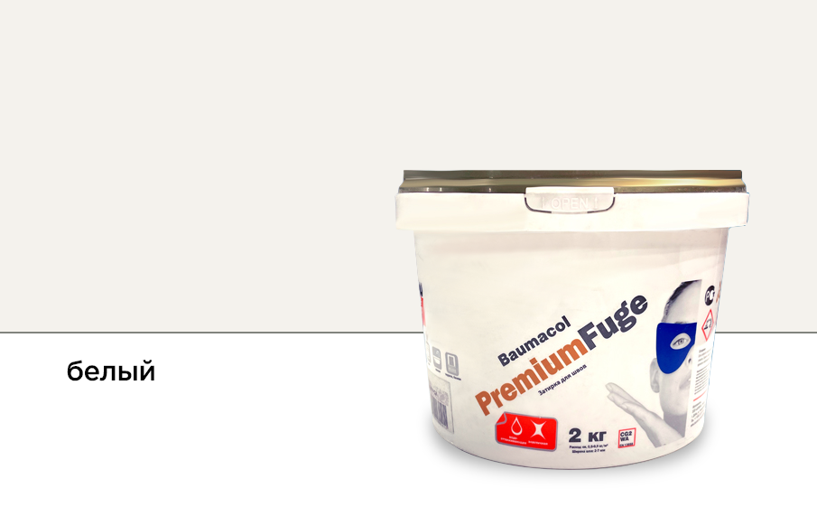 Затирка для швов Baumit Baumacol PremiumFuge, белый, 2 кг