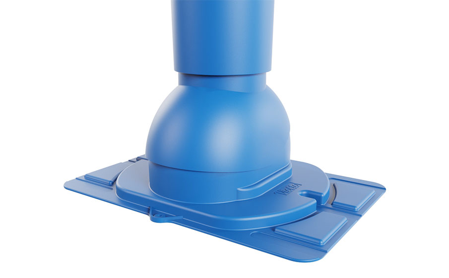 Роторная вентиляция Viotto с универсальным проходным элементом d=110 мм утепленная, RAL 5005 синий