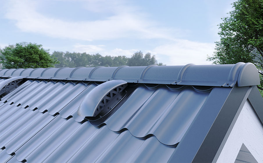 Вентилятор подкровельный Viotto с универсальным проходным элементом, RAL 8017 коричневый