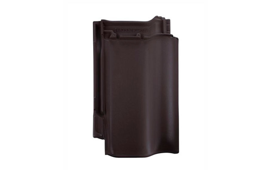 Керамическая рядовая черепица BRAAS Рубин 13V антрацит ангоб