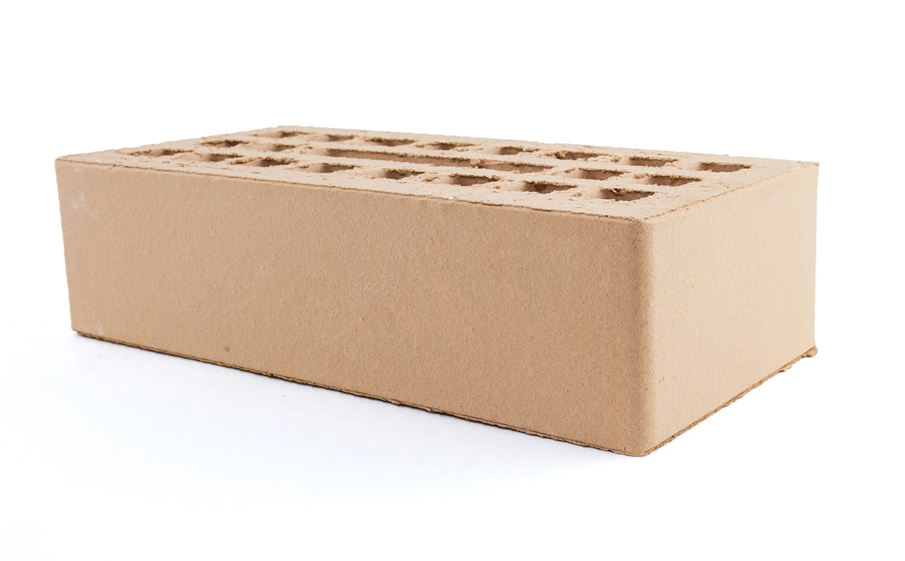 Кирпич облицовочный Губский КЗ, гладкий, абрикосовый, 250*120*88 мм