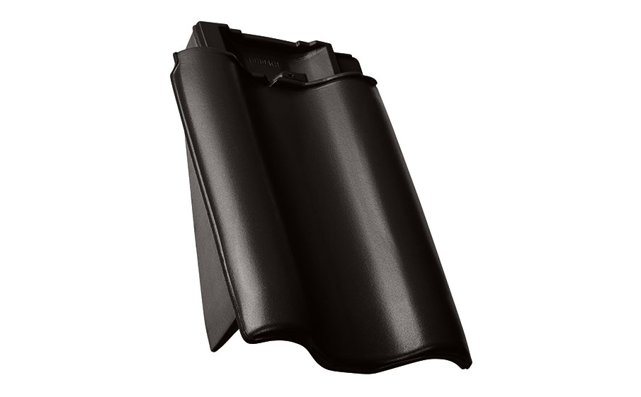 Керамическая черепица боковая левая TONDACH Samba 11 (Sensaton 11), Grafen engobe