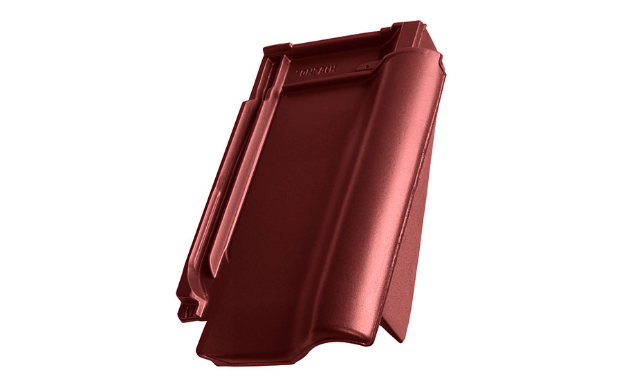 Керамическая черепица боковая правая TONDACH Samba 11 (Sensaton 11), Red glazed