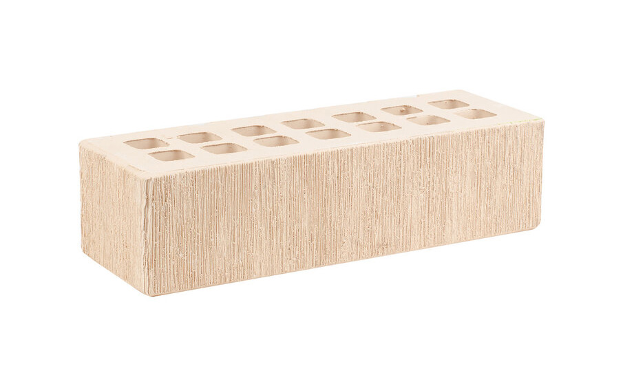 Кирпич облицовочный Железногорский КЗ, слоновая кость, бархат, 250*85*65 мм