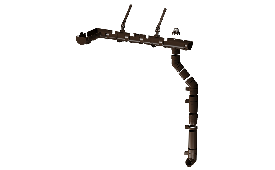 Водосточная система Docke PREMIUM 120/85 мм, каштан