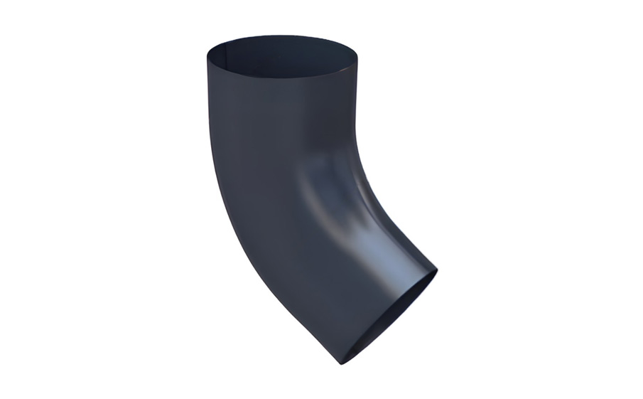 Колено трубы 60˚ BRAAS, 125/90 мм, сталь, графит