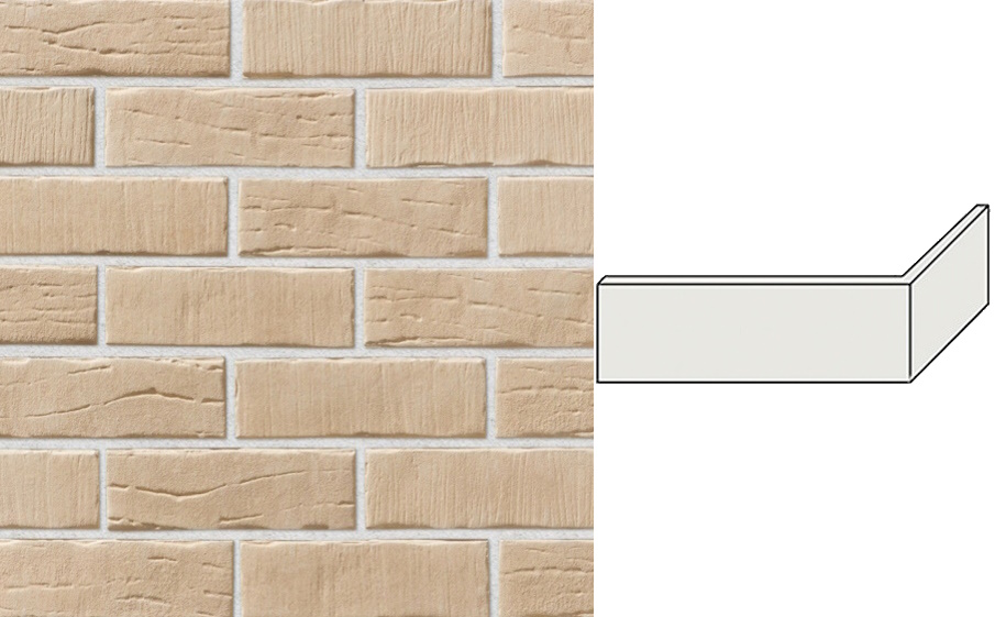 Декоративный кирпич Leonardo Stone угловой элемент Нью-Йорк 237/113*72*12 мм 051