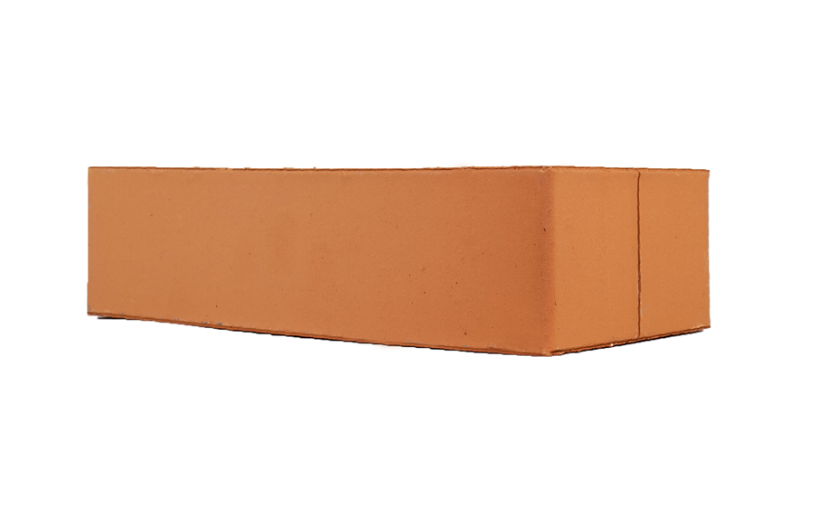 Кирпич облицовочный Губский КЗ с надрезом, гладкий, морковный, 250*120*88 мм
