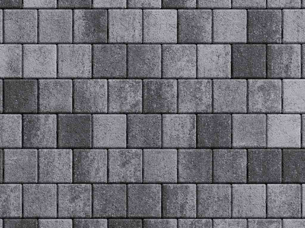 Плитка тротуарная Квадрат А.3.К.4 листопад гранит антрацит, 100*100*40 мм