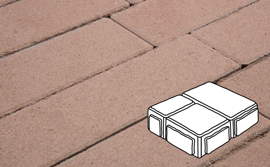 Плитка тротуарная Готика Profi, Старый Город В.3.Фсм.8, коричневый, частичный прокрас, б/ц, толщина 80 мм, комплект 3 шт