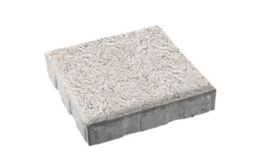 Плитка тротуарная Квадрат Б.5.К.6 стоунмикс белый, 500*500*60 мм