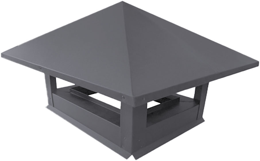 Дымник на трубу Grand Line 520*390 мм 0,45 PE с пленкой RAL 7004 сигнальный серый