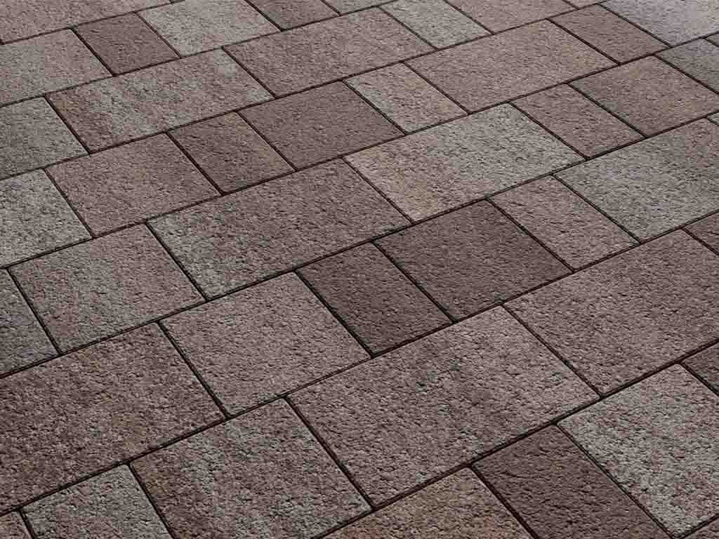 Плитка тротуарная Старый город Б.1.Фсм.6 листопад гранит хаски, комплект 3 шт, толщина 60 мм