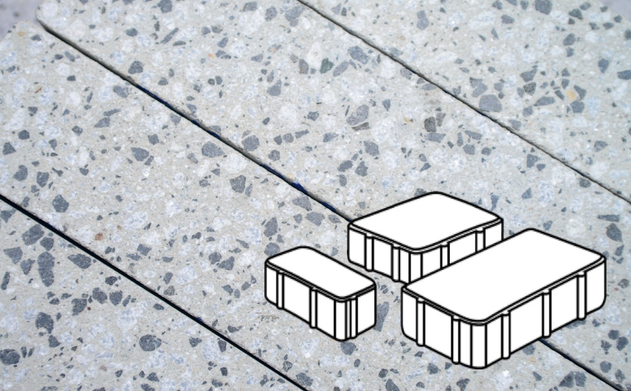 Плитка тротуарная Готика Granite FINERRO, Новый Город В.2.Псм.8, Грис Парга 260/160/100*160*80 мм