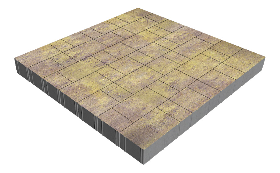 Плитка тротуарная SteinRus Новый город Рид В.8.Псм.8, гладкая, толщина 80 мм, Тахель