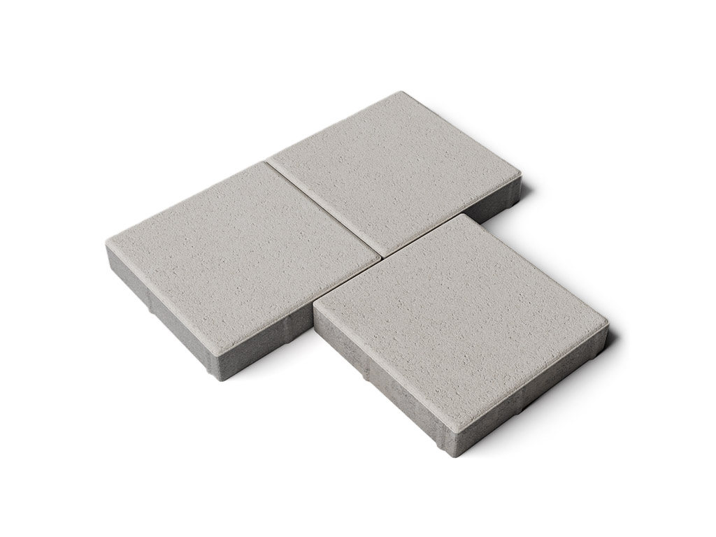 Плитка тротуарная Квадрат А.2.К.4 стандарт гладкий белый, 200*200*40 мм