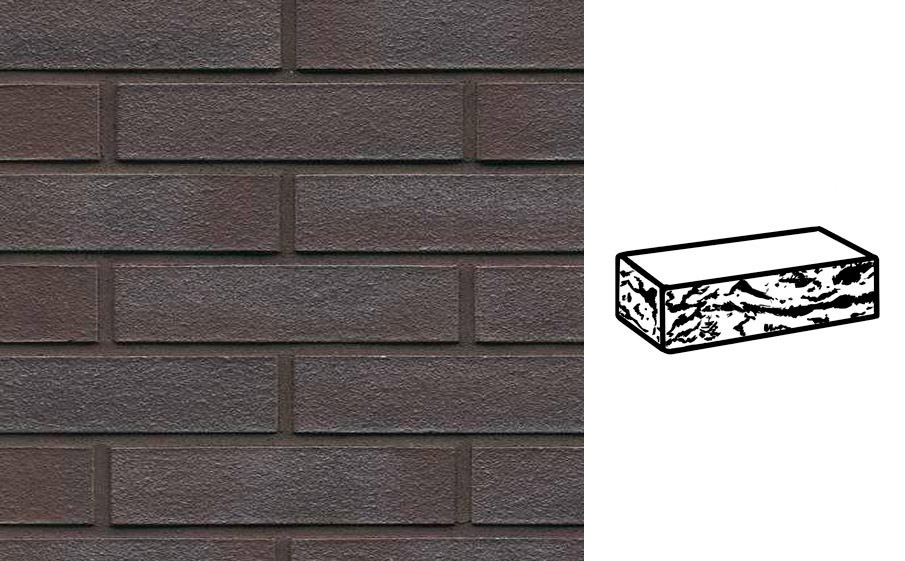 Кирпич клинкерный Muhr 20 Graphitschwarz готик, 240*55*71 мм