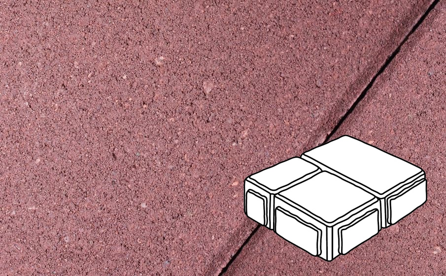 Плитка тротуарная Готика Profi, Старый Город В.3.Фсм.8, красный, частичный прокрас, с/ц, толщина 80 мм, комплект 3 шт