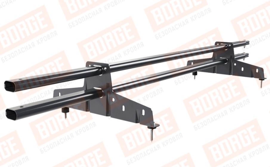 Снегозадержатель трубчатый Borge для кровли из металлочерепицы, профнастила, материалов на основе битума оцинкованный RAL 7024, 1,5 м