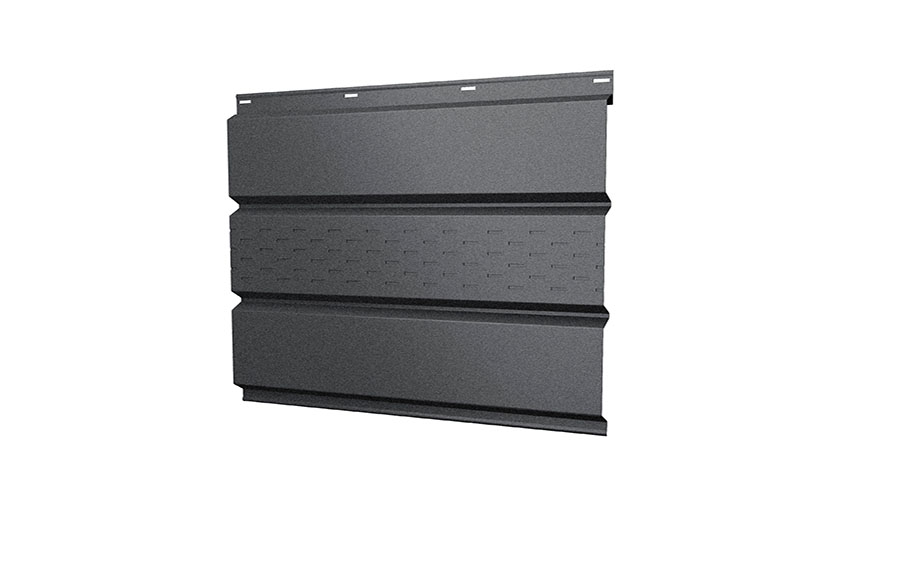 Софит Grand Line металлический центральная перфорация 0,5 Drap TX с пленкой RAL 7024