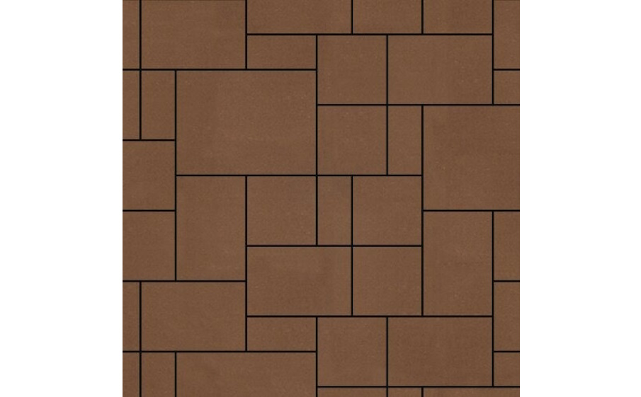 Плитка тротуарная SteinRus, Инсбрук Альпен Б.7.Псм.6, гладкая, бежевый, толщина 60 мм