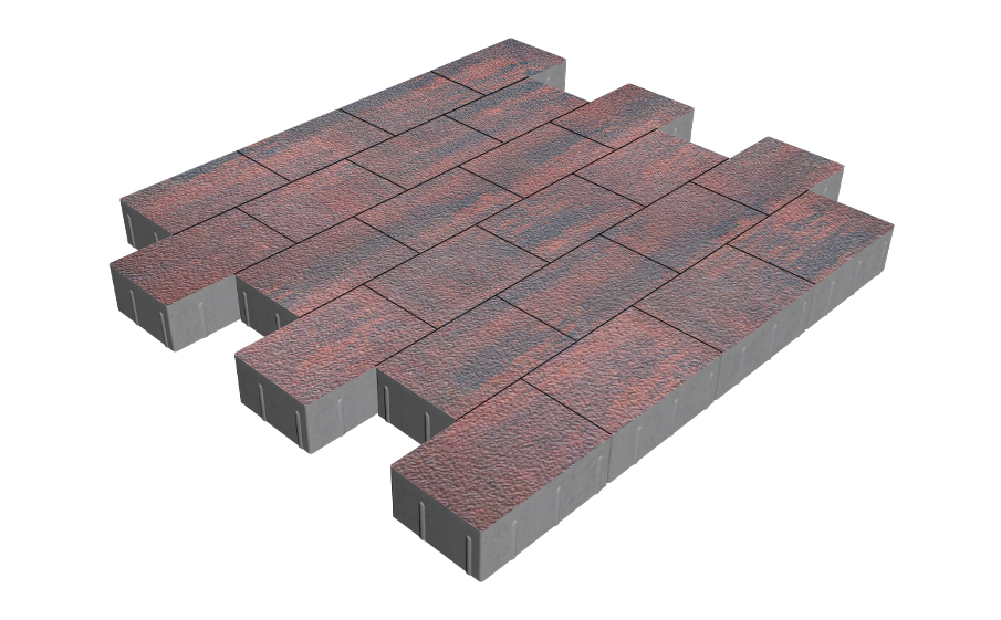 Плитка тротуарная SteinRus Бельпассо Медио Б.10(Б).П.8, Native, Рейнир, 225*150*80 мм