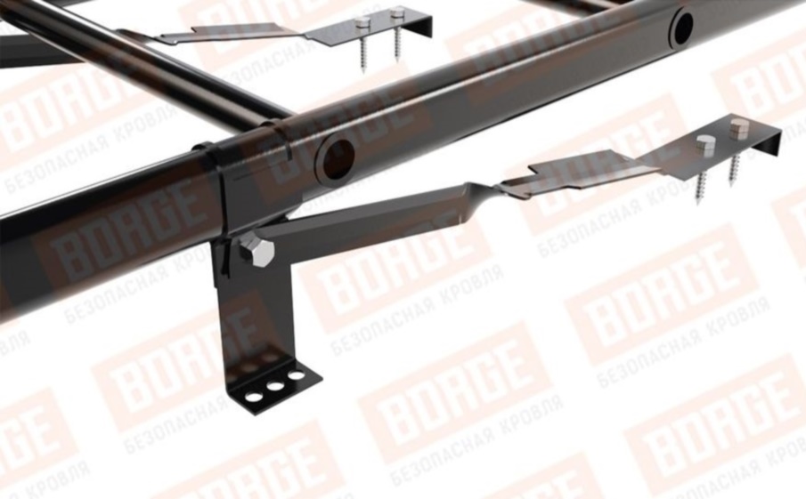 Лестница кровельная Borge для натуральной черепицы оцинкованная RAL 9005, 1,8 м