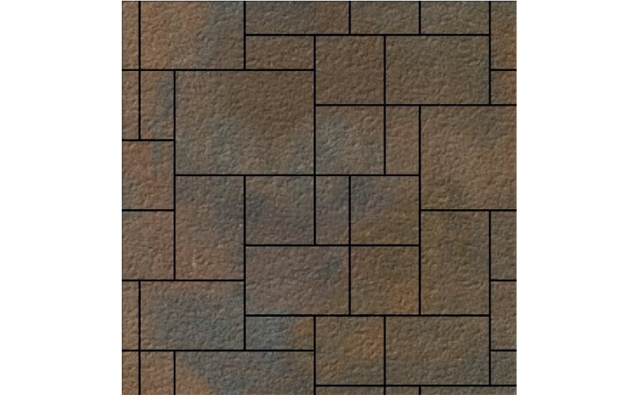 Плитка тротуарная SteinRus Инсбрук Альпен Б.7.Псм.6, Old-age, ColorMix Штайнрус, толщина 60 мм