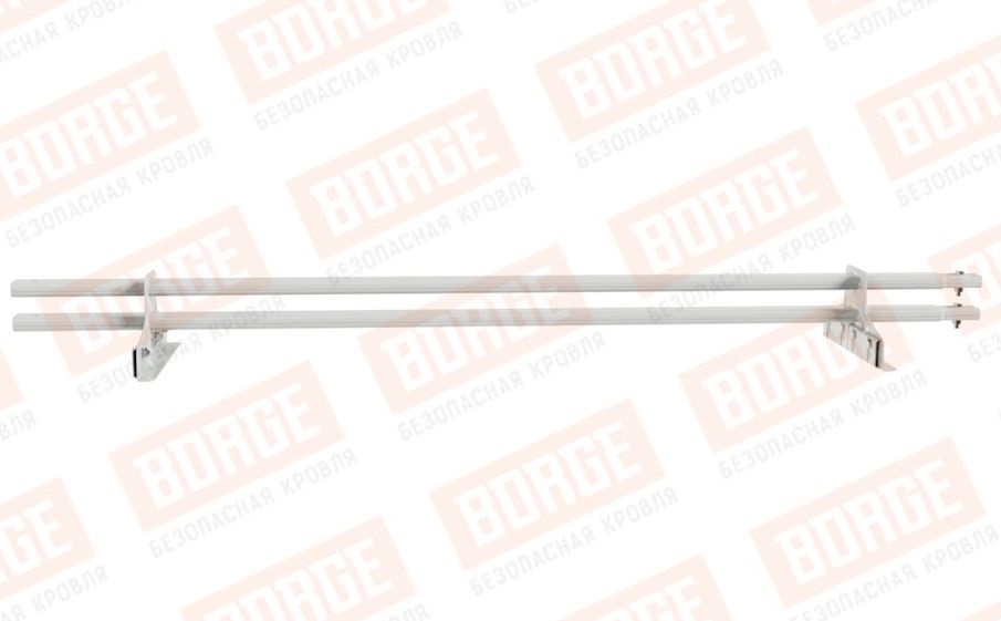 Снегозадержатель трубчатый Borge для фальцевой кровли оцинкованный RAL 9003, 1,5 м