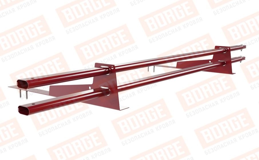 Снегозадержатель трубчатый Borge для гибкой черепицы оцинкованный RAL 3003, 1,5 м