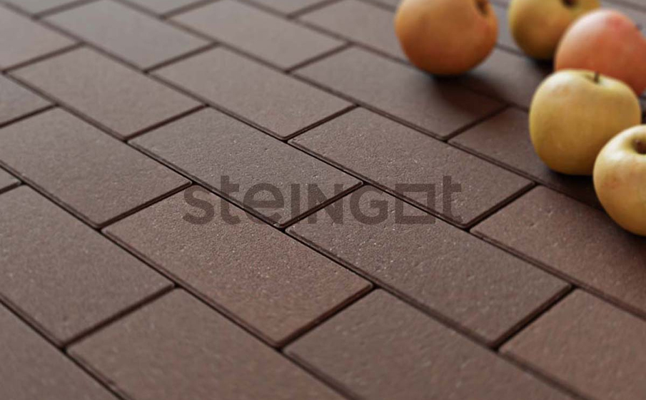 Плитка тротуарная Steingot Моноцвет, Прямоугольник, темно-коричневый, 200*100*60 мм