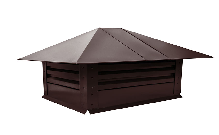 Дымник на трубу Grand Line с жалюзи 520*390 мм GreenCoat Pural BT RR 887