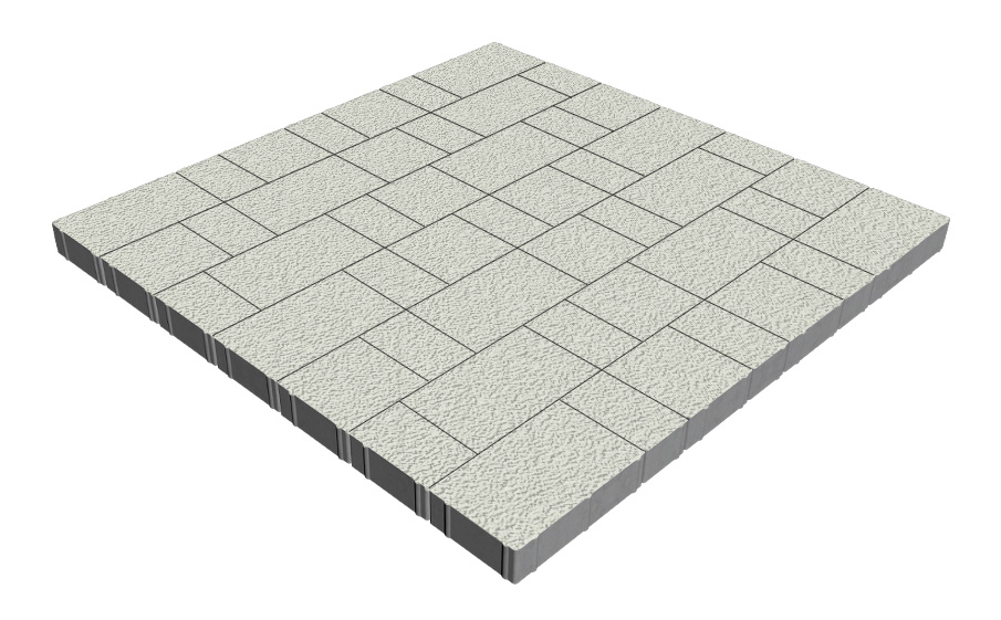 Плитка тротуарная SteinRus Новый город Лион Б.9.Псм.6, Native, белый, толщина 60 мм