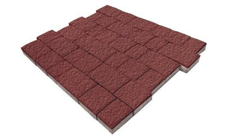 Плитка тротуарная SteinRus Инсбрук Инн Б.6.Фсм.6, Old-age, красный, толщина 60 мм